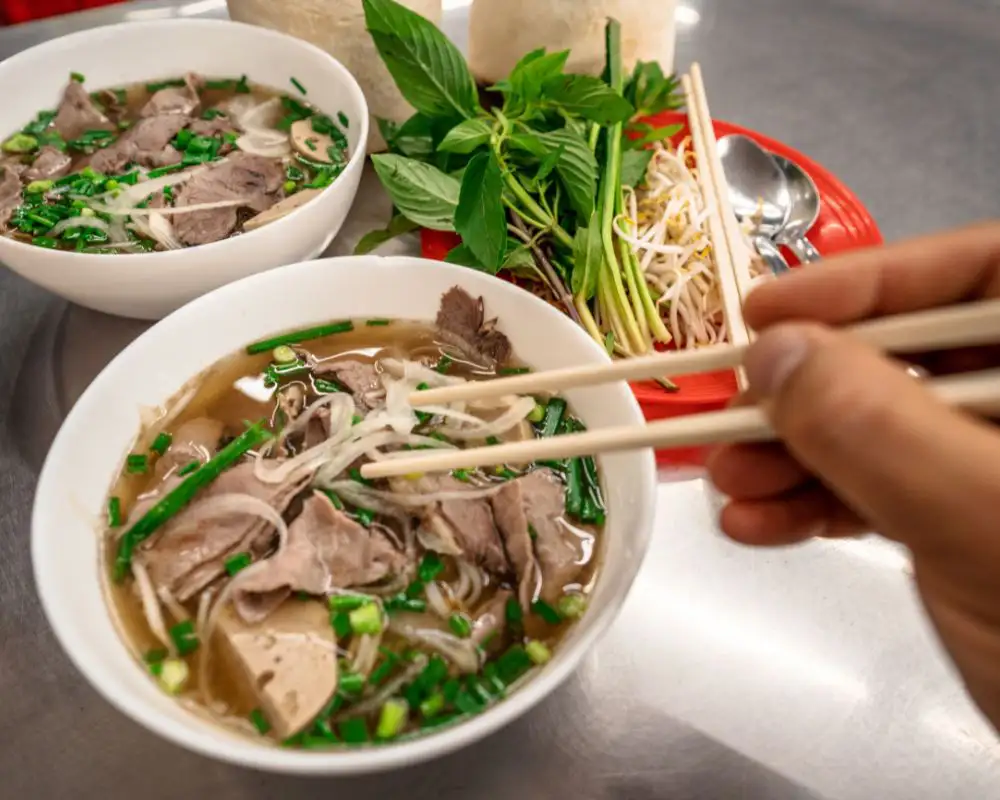 Vietnamese Rice Noodle Soup with Beef⁠