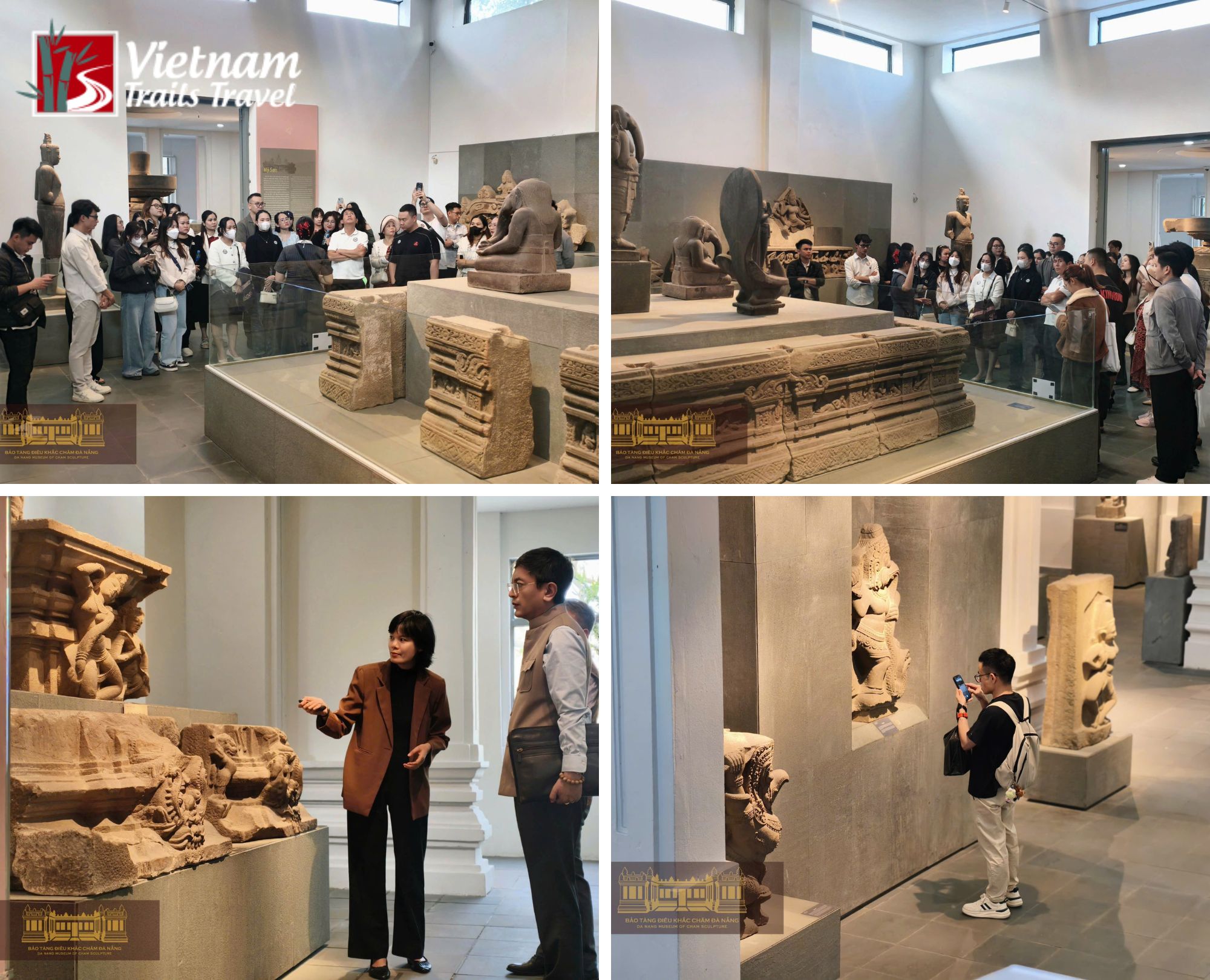 Ancient Cham stone carvings on exhibit at Museum of Cham Sculpture