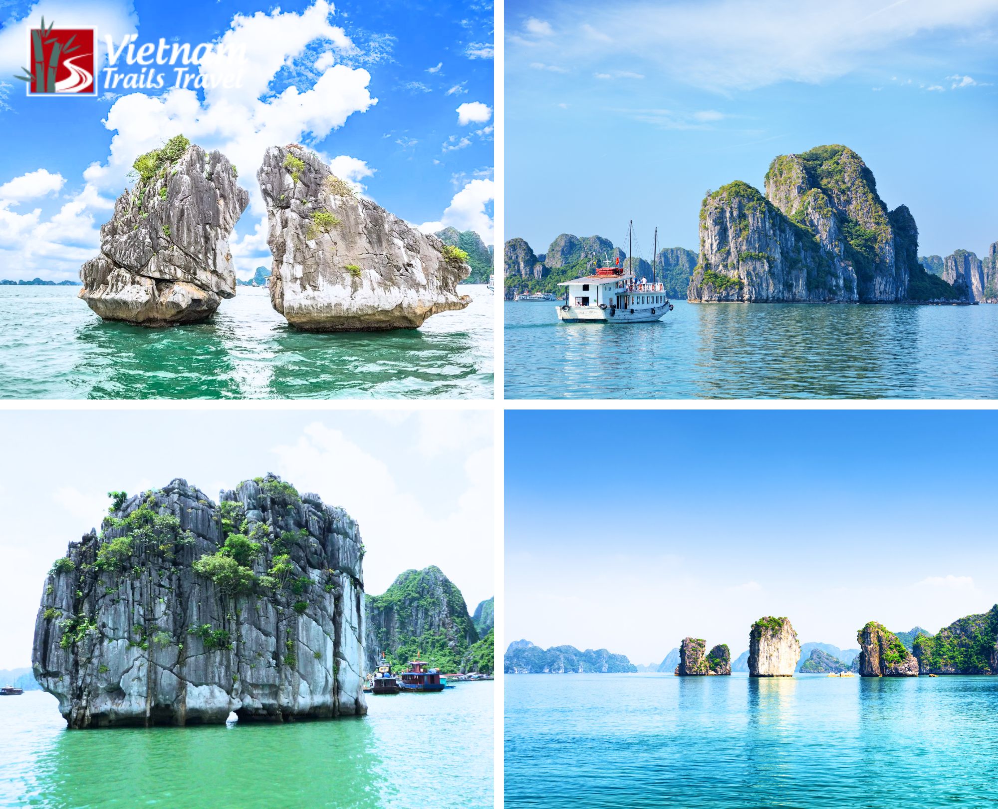 Enjoying your lunch while admiring the limestone karsts like Fighting Cocks Islet and the Dinh Huong islet and others.