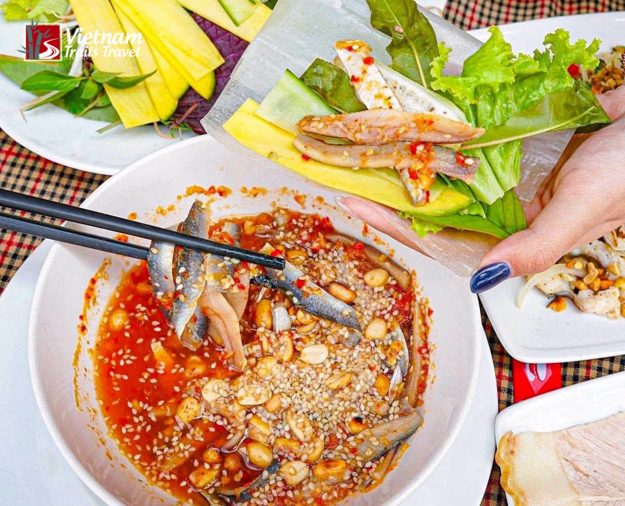 Every element of a classic Phu Quoc herring salad is here