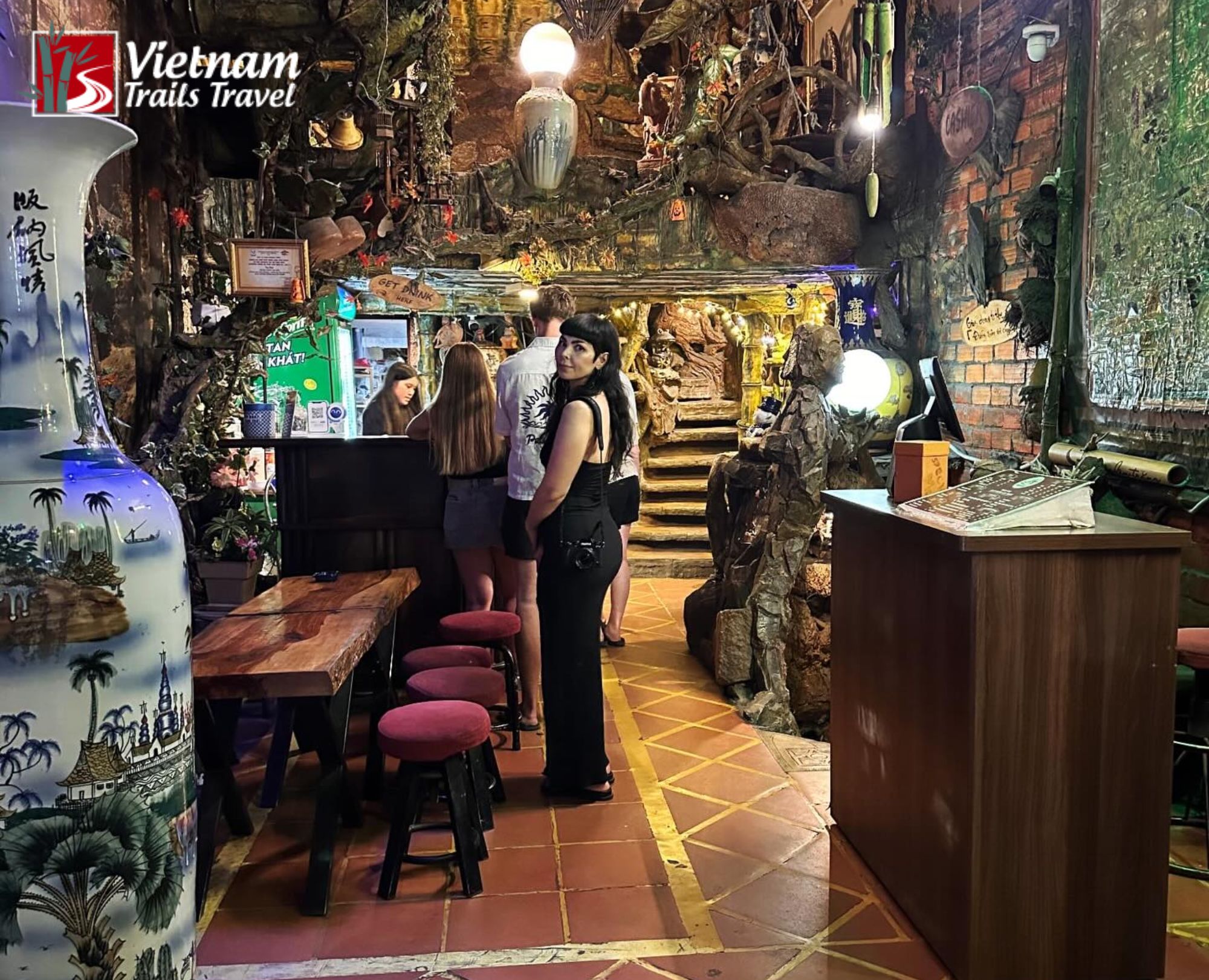 Interior view of the famous Maze Bar in Da Lat