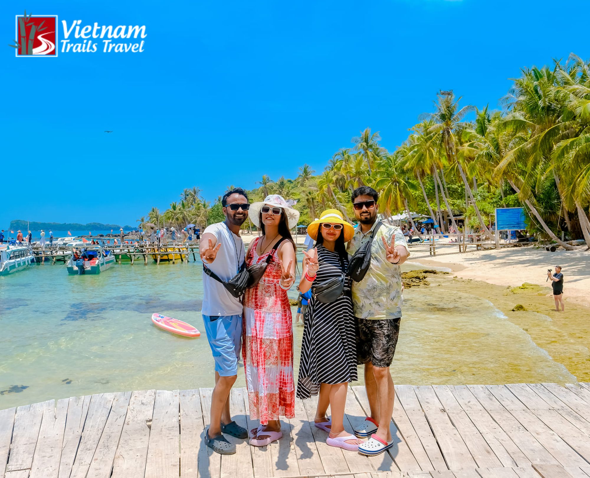 These are the locations where tourists are checking in on May Rut Trong Island.