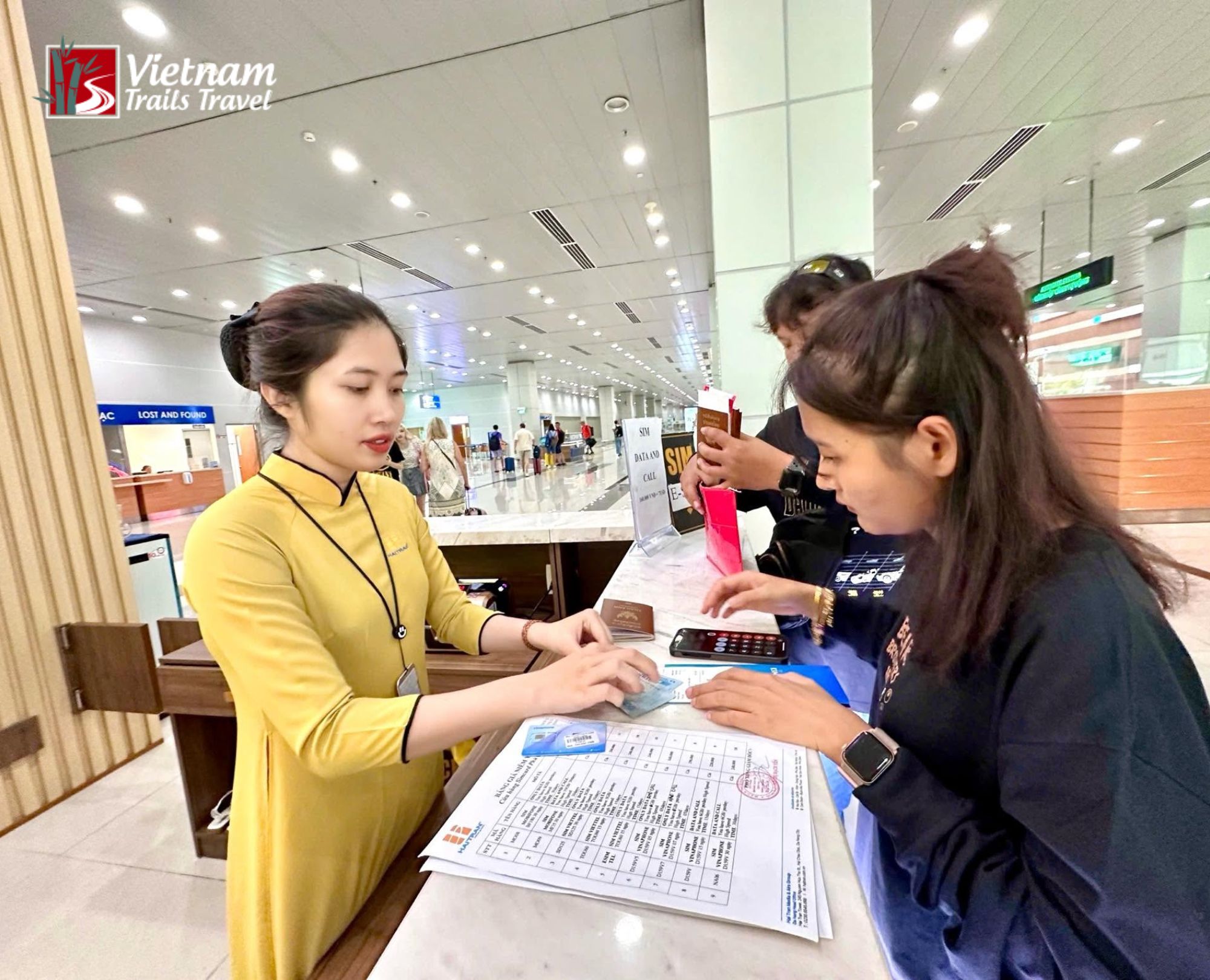 Phu Quoc airport has dedicated counters where foreign visitors can purchase a prepaid SIM upon arrival
