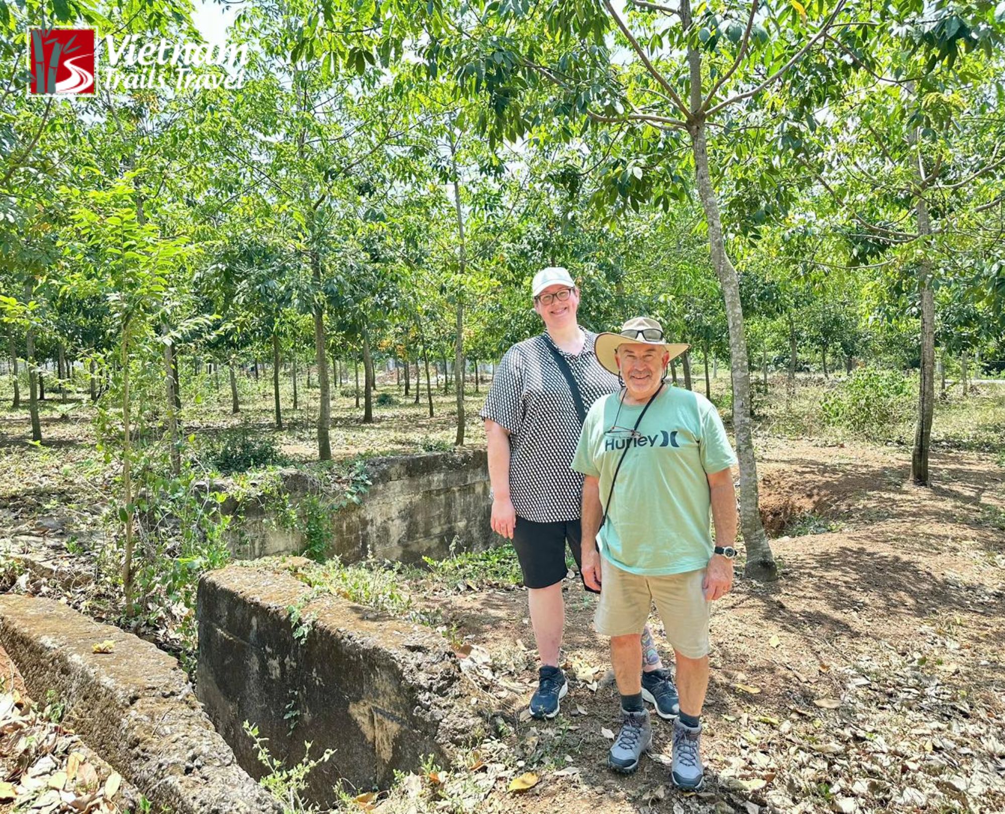 Visitors at the site of the former Nui Dat Task Force base in Vietnam