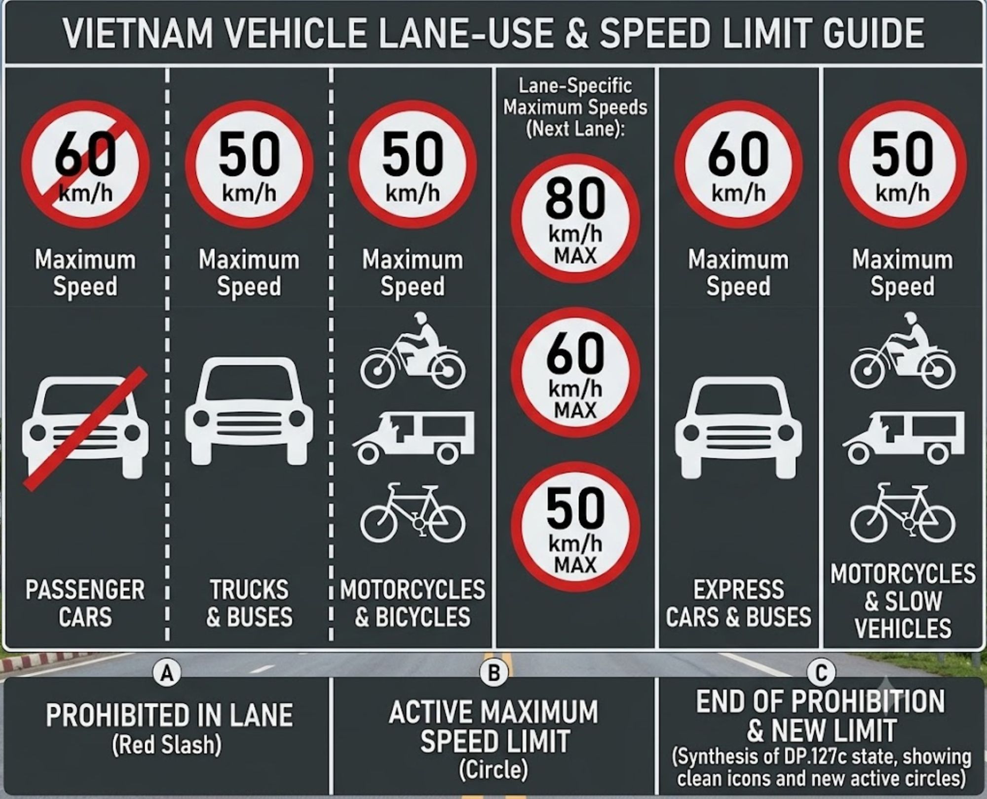 Speed limit signs