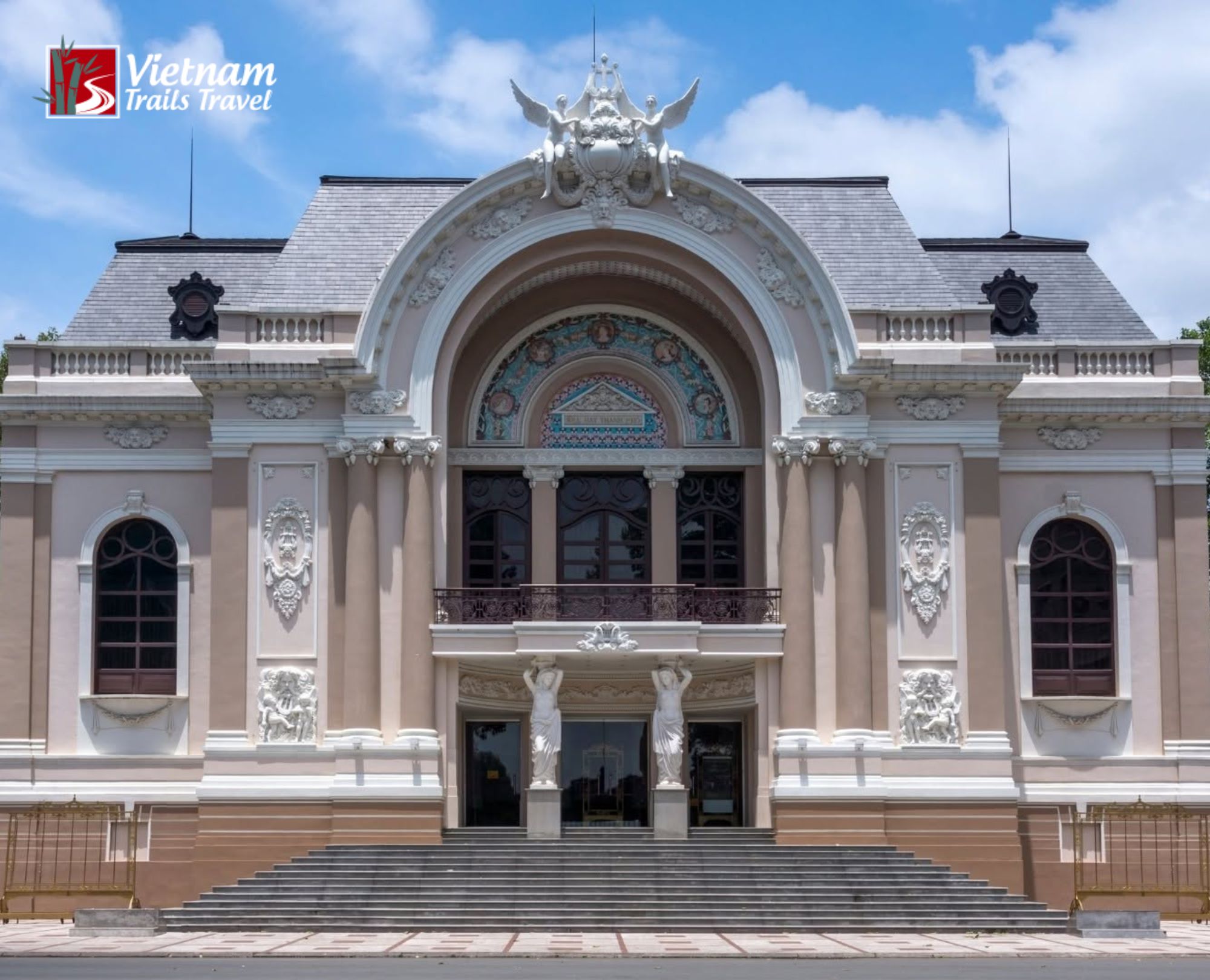 The iconic Saigon Opera House landmark near Ben Thanh Market Vietnam