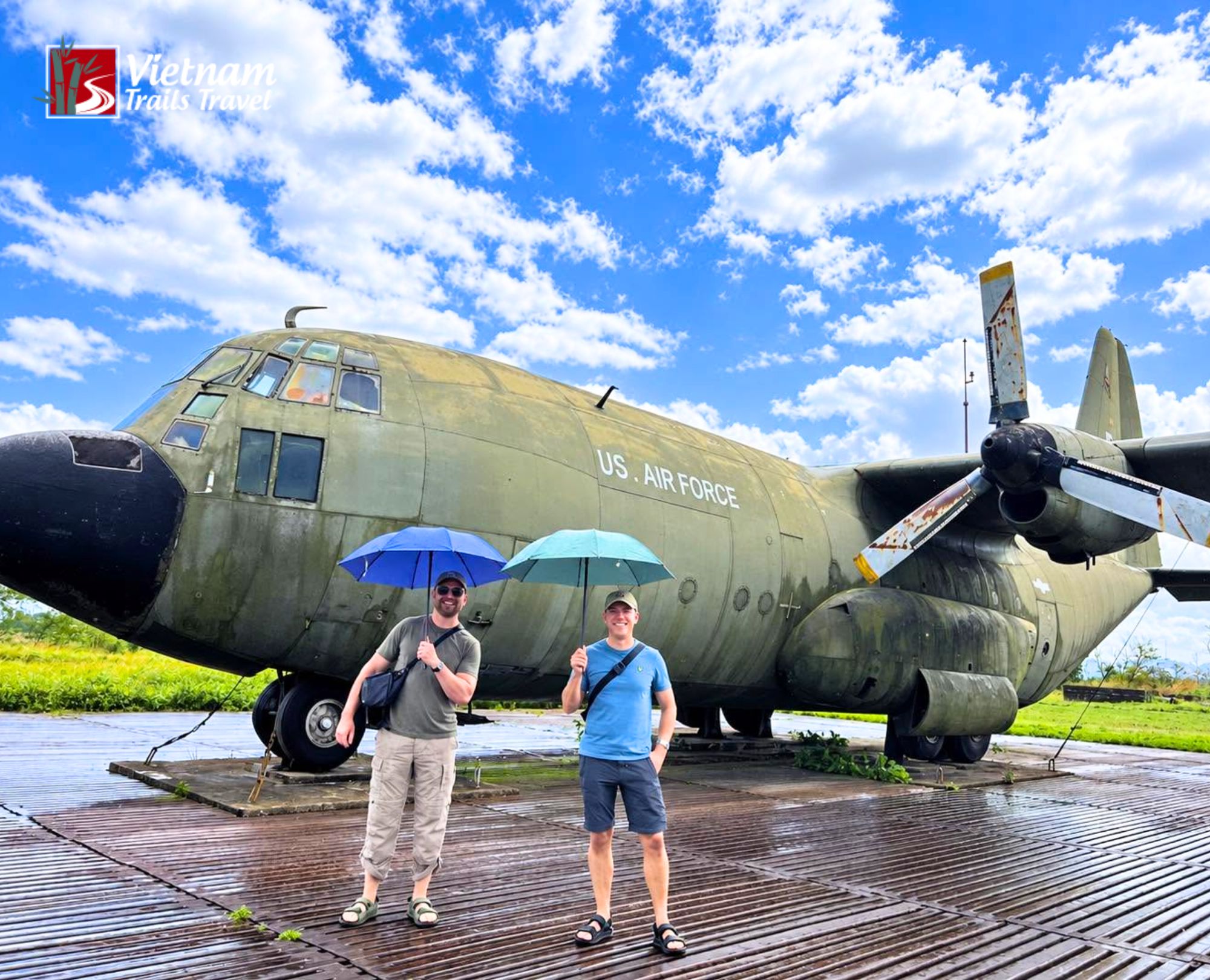 Tourists visited historical war relics and US Air Force planes in Private DMZ tour Vietnam