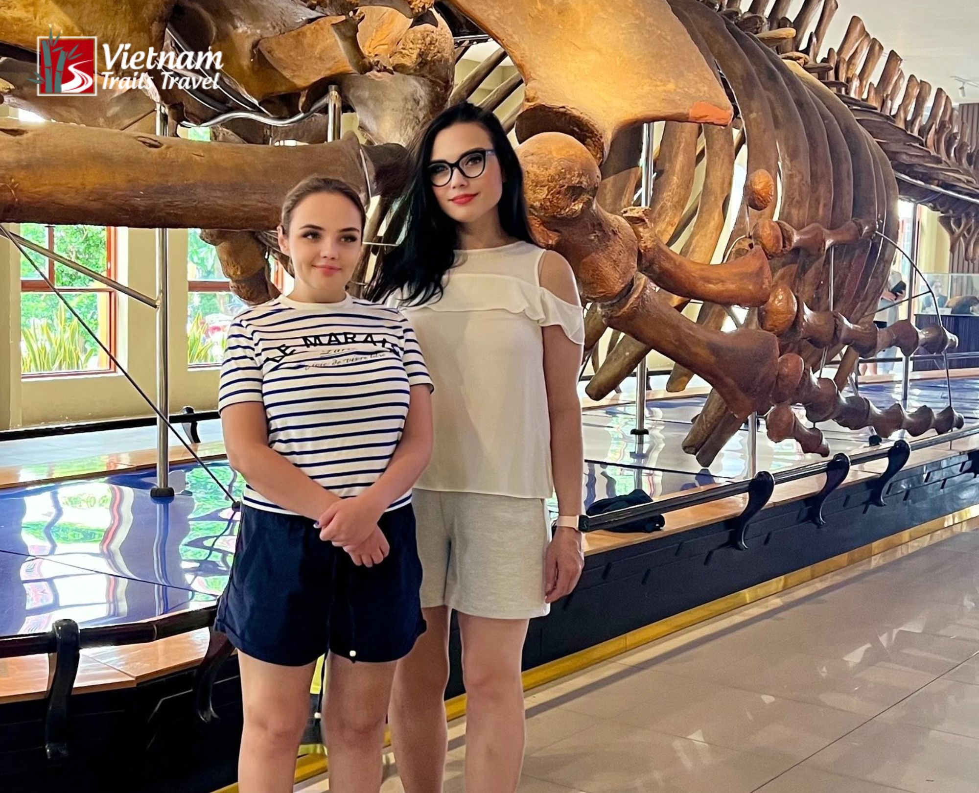 Visitors inside the Nha Trang Oceanographic Institute museum